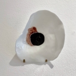 Ola Lanko, Firmness and lightness #1, 2021 | Porcelain, glaze, blood | 14 x 12 x 5 cm | Unique 
