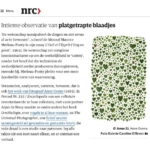Anne Geene in NRC: Intimate observation of crushed leaves