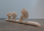 Elisa Strinna, #Electrical Symbiosis; Undersea Cable and Sea Anemone, 2021, from the series Third Nature | Porcelain, porcelain plaster, cold glaze | 98 x 20 x 29 cm