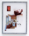 Jaya Pelupessy, Collage #9 - Manufactured Manual, 2021 | Four colour exposure on the silkscreen | Aluminium silkscreen, plexiglass, wood | 98 x 116 x 6 cm | Unique SOLD