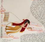 Manjot Kaur, Proshitabhartruka and The Bengal Florican, part of a diptych with Hybrid Being 2, detail, 2022