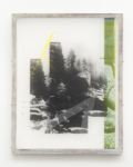 Jaya Pelupessy, Collage #26-1 - Manufactured Manual, 2023 | Three colour exposure on silkscreen | Aluminium silkscreen, engraved plexiglas, wood | 125 x 100 x 6 cm | Unique 